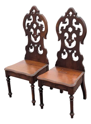 Early 20th Century Gothic Revival Cathedral Chairs