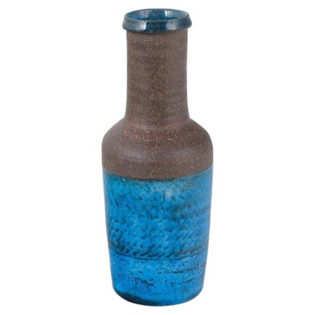 1960s Tall Ceramic Vase with Two-Part Glaze by Nils Kähler for Kähler, 1960s. For Sale - Image 5 of 5