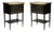 French Louis XVI Style Marble-Top End Tables With Brass Gallery - a Pair For Sale