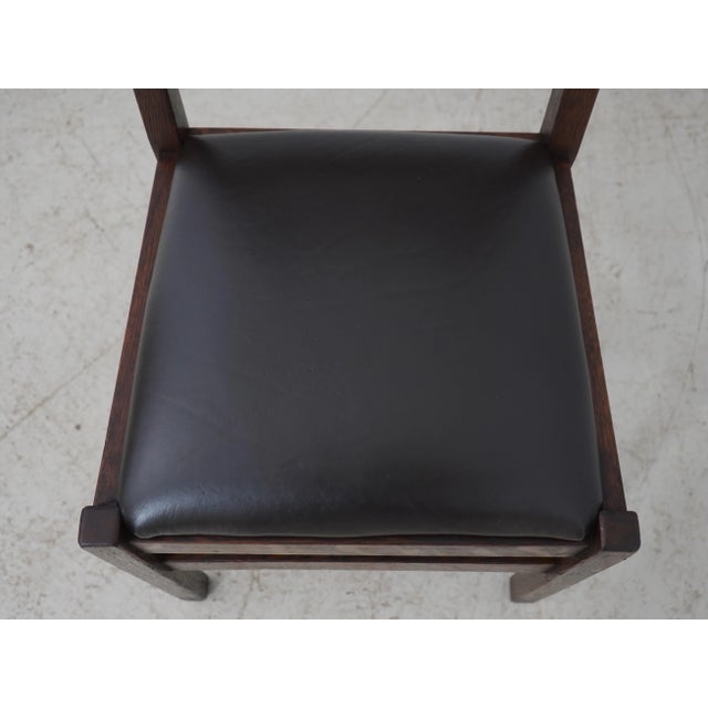 Stickley Signed Antique Mission Oak Arts & Crafts Side Chair For Sale In Philadelphia - Image 6 of 12