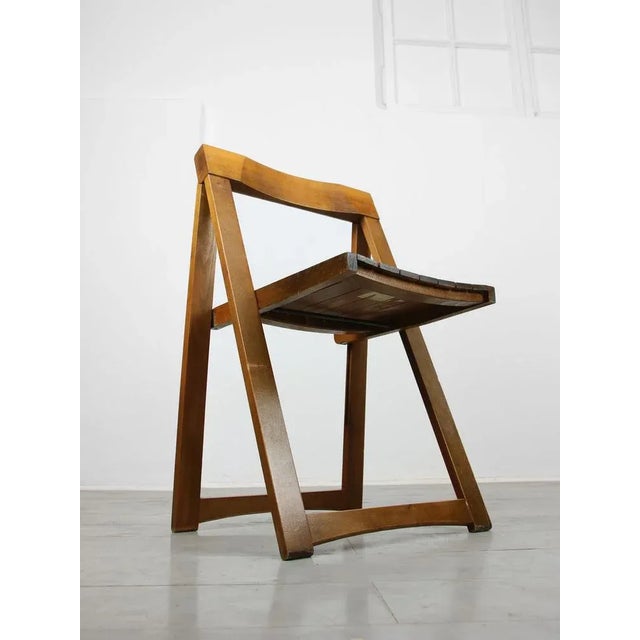 Vintage Wood Folding Chair For Sale - Image 10 of 18