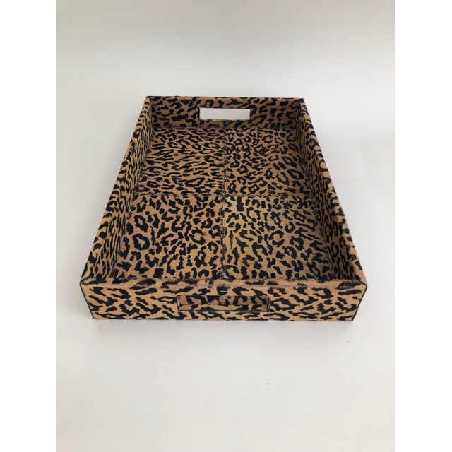 Leopard Print Cowhide Tray Chairish