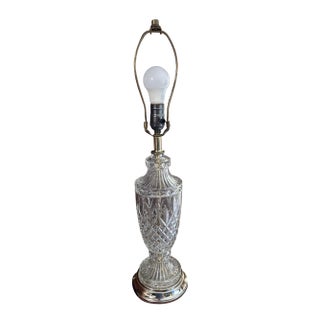 Late 20th Century Pressed Glass Table Lamp For Sale