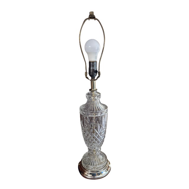 Late 20th Century Pressed Glass Table Lamp For Sale