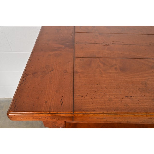 Baker Furniture Italian Provincial Carved Maple Sideboard Buffet or Console Table For Sale - Image 9 of 12