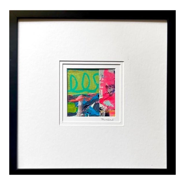 Sarah Trundle, Contemporary Abstract Mixed Media Collage, "Roundabout" For Sale