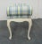 Louis XV Style Cream Plaid Window Bench For Sale - Image 4 of 8