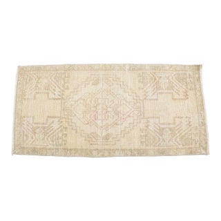 1960s Faded Turkish Floral Rug For Sale