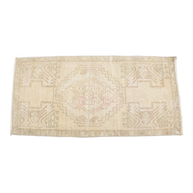 1960s Faded Turkish Floral Rug For Sale