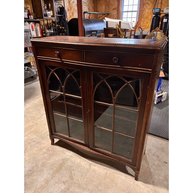 1940's Maddox Furniture Mahogany Two Door Bookcase/Cabinet For Sale - Image 10 of 10