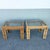Boho Chic Woven Wicker Glass Top Side Tables - A Pair For Sale In West Palm - Image 6 of 8
