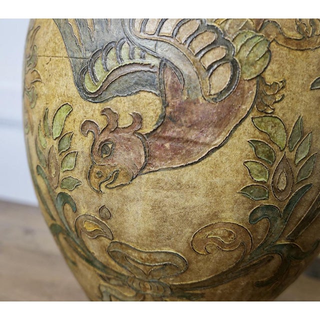 Vintage Italian Vase with Dragons, 1950s For Sale - Image 3 of 8
