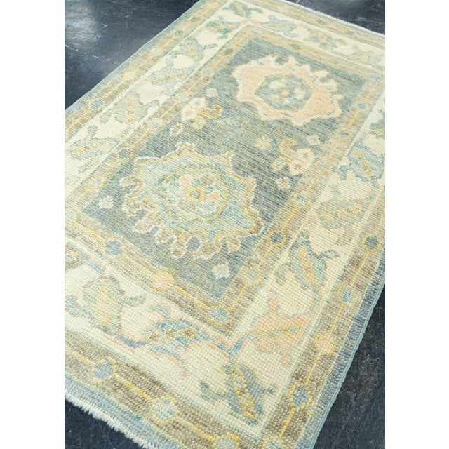 Turkish Oushak Rug 2'10" x 4'4" #19546 For Sale - Image 4 of 8