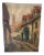 Oil on Board European Village Painting For Sale