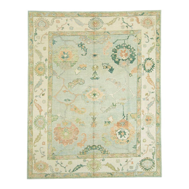 Turkish Oushak Rug 8'1" x 10'2" For Sale
