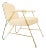 Interlude Home Modern White and Gold Georgie Lounge Chair For Sale