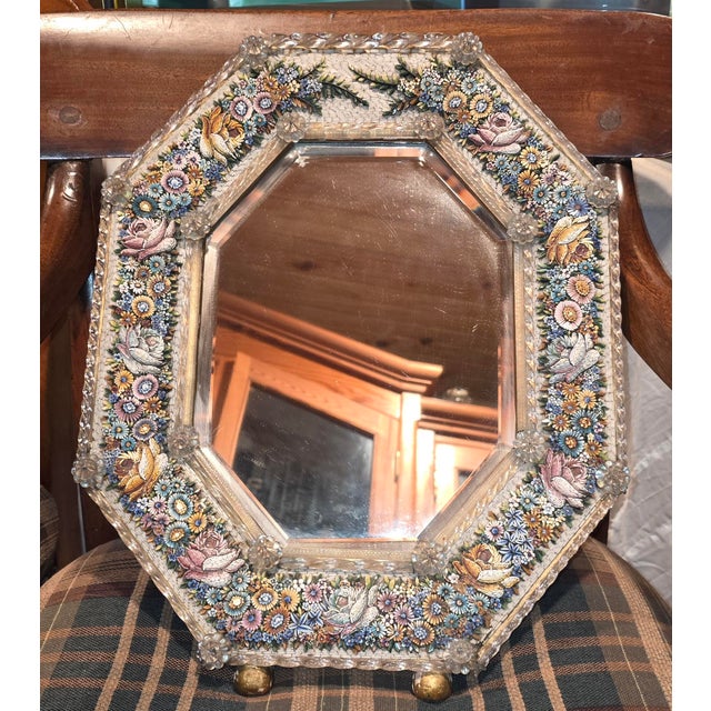 Antique Micromosaic Mirror From Italy For Sale - Image 10 of 15