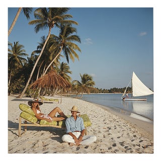 Slim Aarons, Minnie and Dru Montagu, Estate Stamped Photographic Print For Sale
