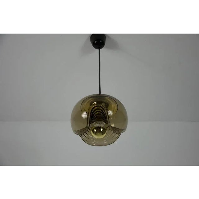 1960s Amber Glass Pendant Lamp by Koch & Lowy for Peill and Putzler, 1960s For Sale - Image 5 of 12