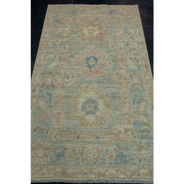 Turkish Turkish Oushak Rug 1'11" x 3'4" #17275 For Sale - Image 3 of 8