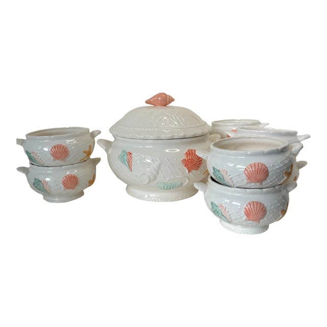 1991 Himark Sea Catch Seashore Serving Set Tureen Japan- 10 Pieces For Sale