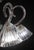 Metal 1950s 6 Light Art Deco Murano Glass and Brass Chrome Chandelier Attributed to Barovier & Toso For Sale - Image 7 of 12