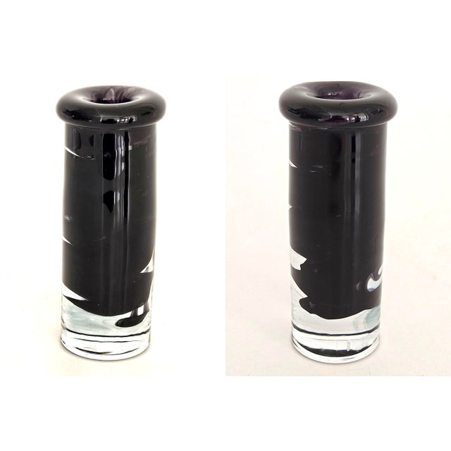 Vintage Kosta Boda Atoll Art Glass Candlestick Designed by Anna Ehrner For Sale In Miami - Image 6 of 11