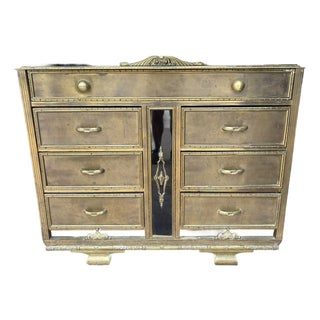 19th Century French Napoleon III Bronze Chest For Sale