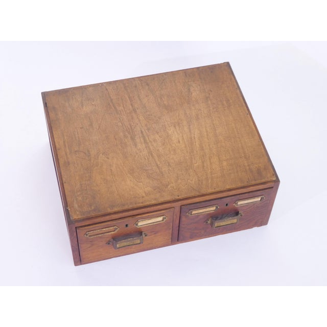 Antique Card Catalogue Organiser in Wood, 1920s For Sale - Image 3 of 9