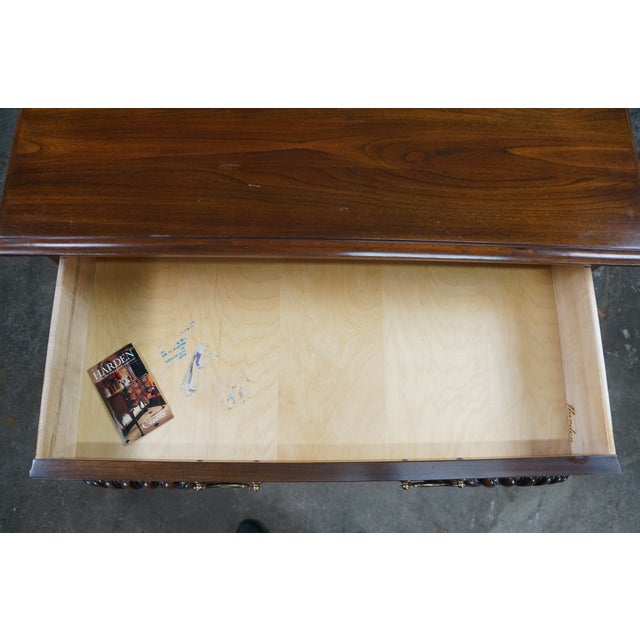 1970s Harden Georgian Chippendale Style Cherry Goddard Block Front Chest of Drawers For Sale - Image 10 of 18