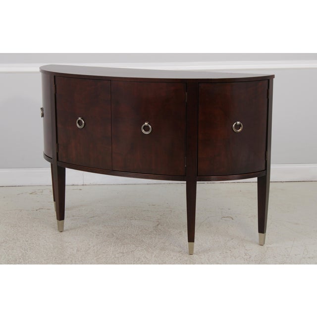 Traditional Ethan Allen Cherry Demilune Four-Door Buffet Sideboard For Sale - Image 3 of 16