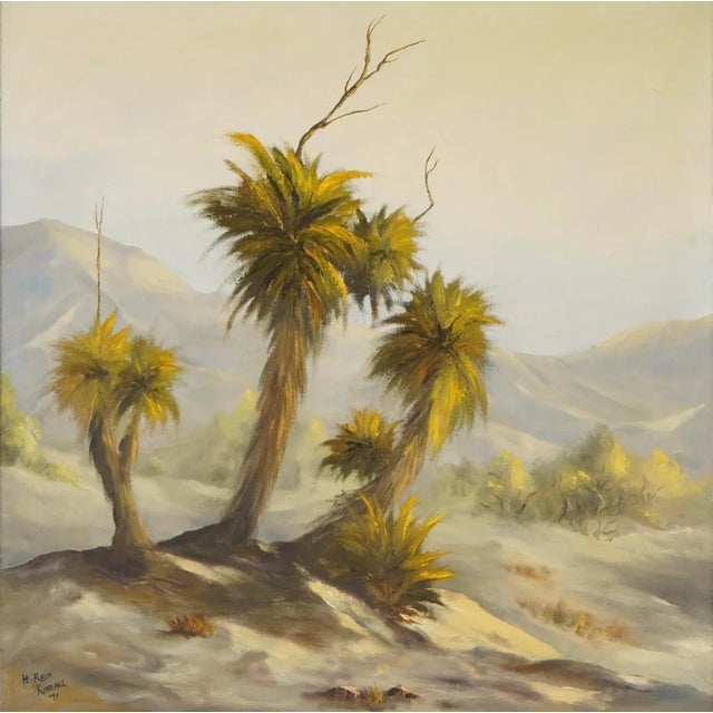 H. Reid Kindall Mid Century Palm Springs, California Desert Landscape Painting For Sale - Image 9 of 12