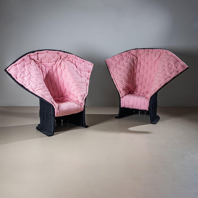 1980s Two Sculptural Lounge Chairs, “I Feltri” by Gaetano Pesce For Sale - Image 9 of 18