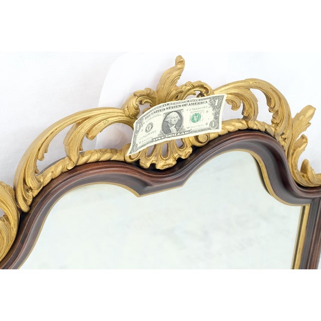Pair of Neoclassical Chippendale Carved Gold Gilt Mahogany Wall Mirrors MINT! For Sale - Image 9 of 9