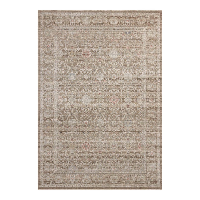 Chris Loves Julia x Loloi Ida Bark / Multi 5'-3" x 7'-6" Area Rug For Sale