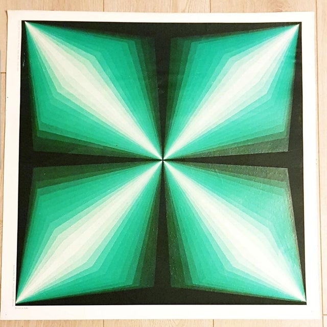 "Tempo lineare" by Tomas Abal" print on canvas, made in Italy in the 1970's as part of series of "Italian Masters of the...