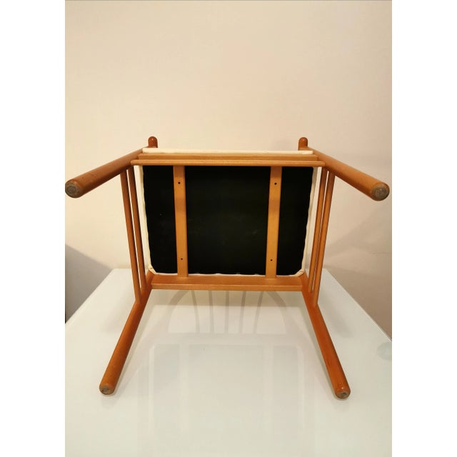 Italian Curved Food with Fabric Seat Lounge Chair, 1990s For Sale - Image 6 of 10