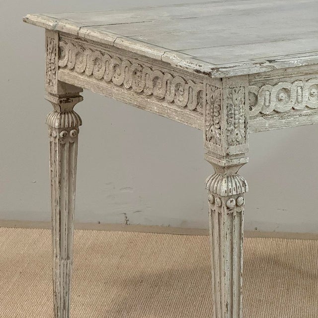 18th Century Swedish Painted Center Table ~ Writing Desk For Sale - Image 12 of 18