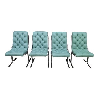 1970's Daystrom Tubular Chrome Chairs - Set of 4 For Sale