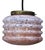 Art Deco French Pink Reeded Glass Clichy Pendant Lamp For Sale
