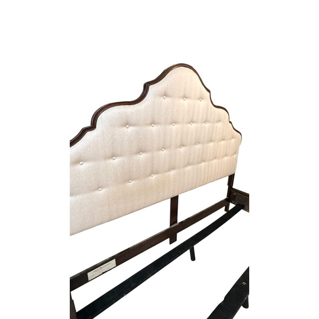 Drexel Heritage Drexel Heritage King Bed With Tufted Headboard For Sale - Image 4 of 11