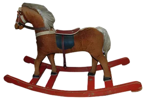 Art Deco Wooden Rocking Horse