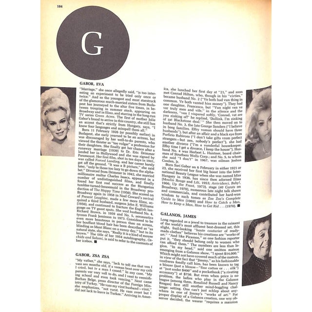 1970s "Celebrity Register" 1973 Blackwell, Earl For Sale - Image 5 of 13