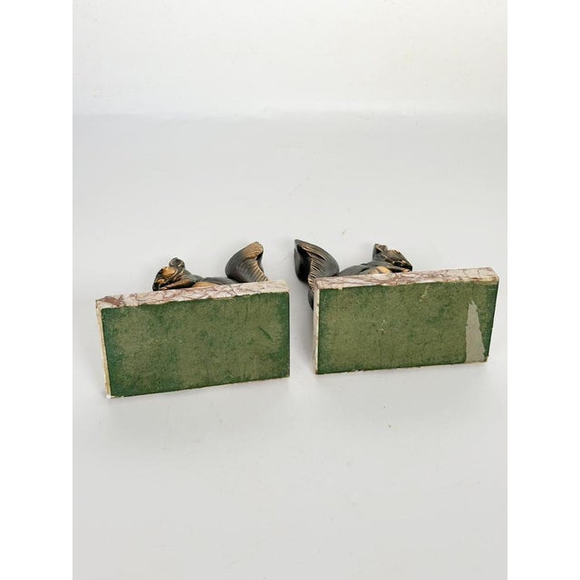 Marble and Metal Bookends with Squirrels, France, 1950s, Set of 2 For Sale - Image 9 of 12