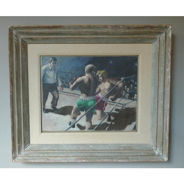 Boxing Match Oil Painting Chairish