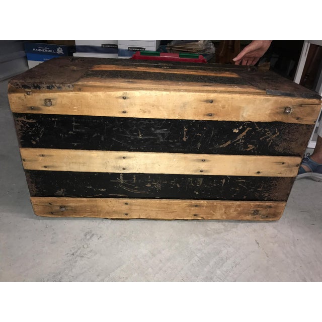 Antique Round Top Travel Chest Chairish