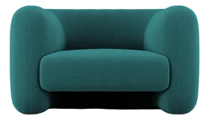 Jacob Armchair in Fabric Boucle Ocean Blue by Collector Studio