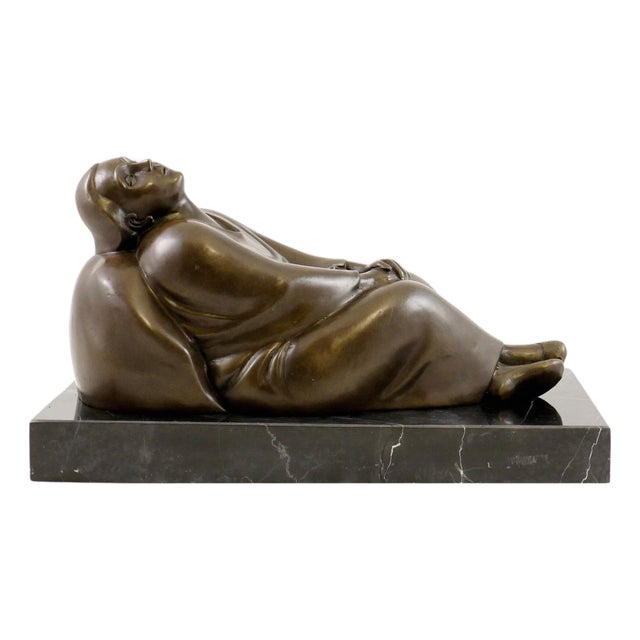Dreaming Woman, 20th Century, Bronze For Sale