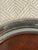 1970’s Revere Pewter 8” Round Tray With Faux Wood Surface For Sale - Image 9 of 9