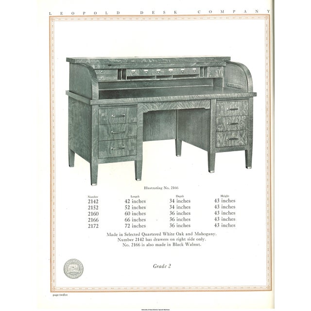 Large Leopold Solid Mahogany Rolltop Desk Chairish